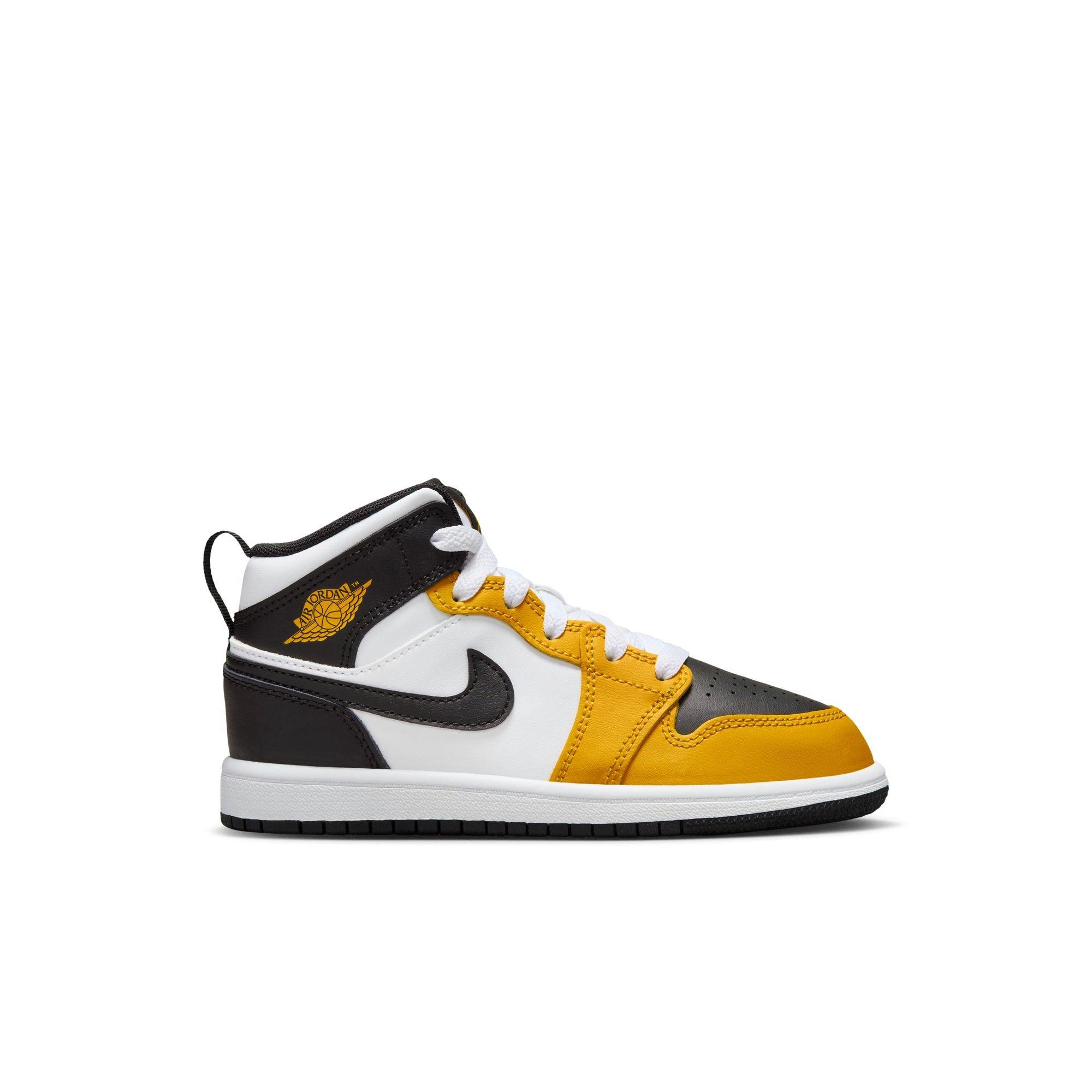 Jordan 1 cheap black white yellow